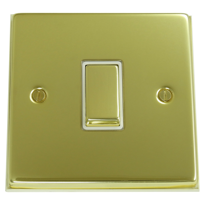 1 Gang 2 Way 10 Amp Light Switch Polished Brass