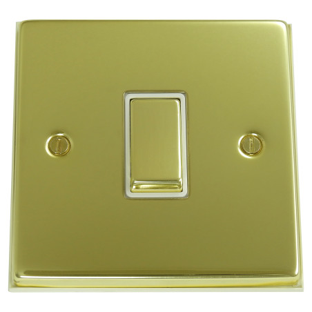 1 Gang 2 Way 10 Amp Light Switch Polished Brass