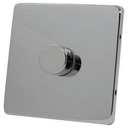 250 Watt 1 Gang 2 Way Dimmer Switch Polished Chrome Screwless
