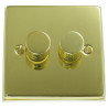 400 Watt 2 Gang 2 Way Dimmer Switch Polished Brass