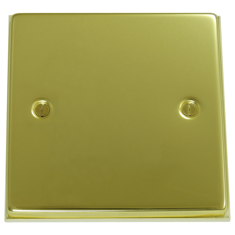 1 Gang Blanking Plate Polished Brass