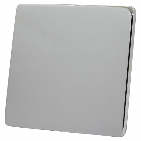 1 Gang Blanking Plate Polished Chrome Screwless