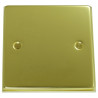 1 Gang Blanking Plate Polished Brass