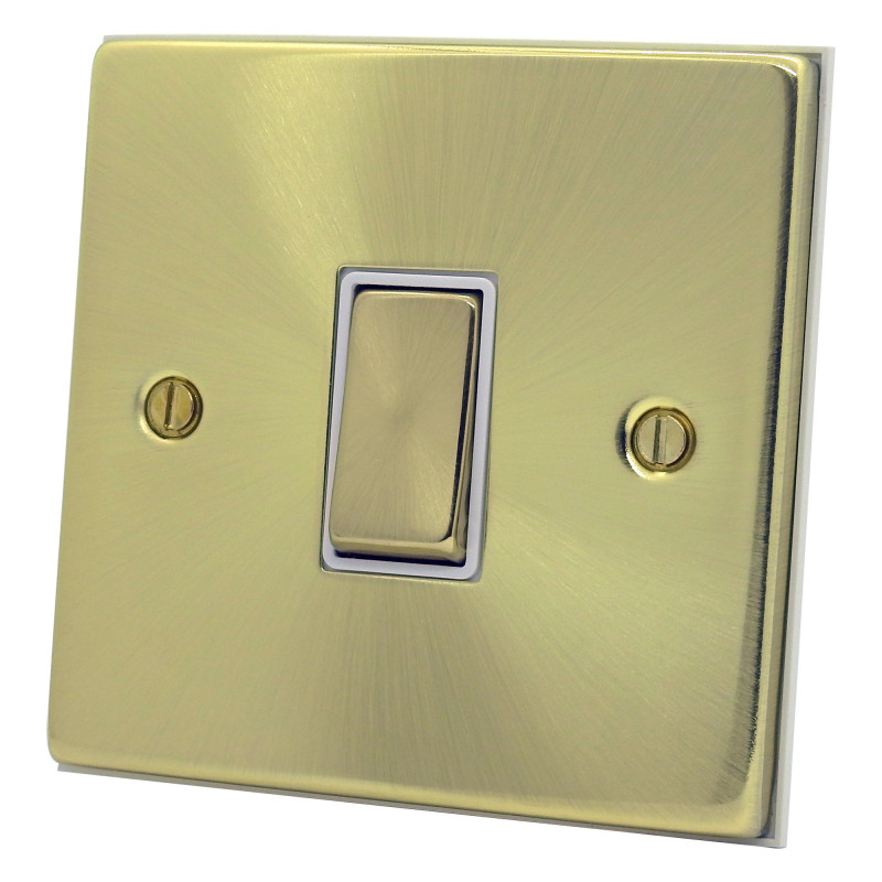 1 Gang 2 Way 10 Amp Light Switch Satin Brass