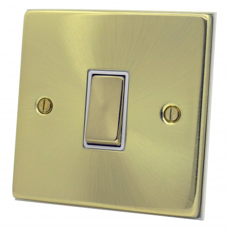 1 Gang 2 Way 10 Amp Light Switch Satin Brass