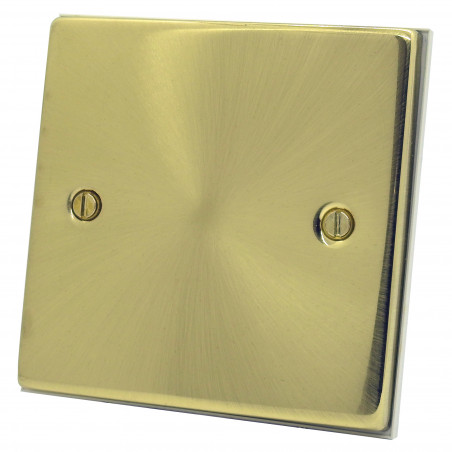 1 Gang Blanking Plate Satin Brass