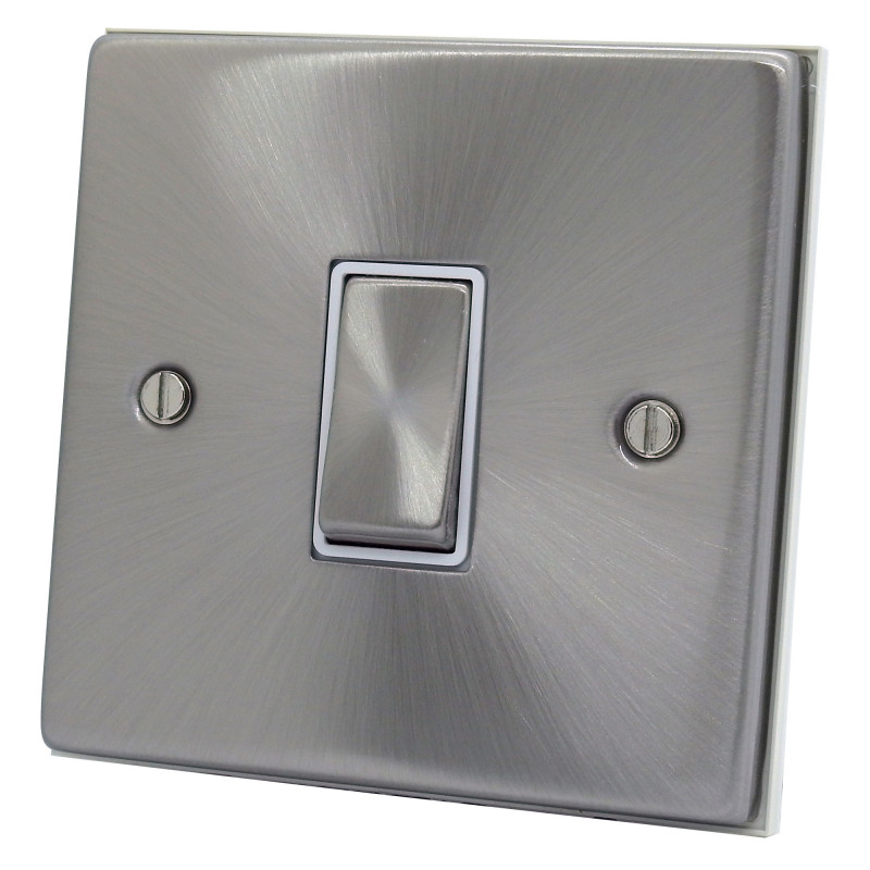 1 Gang 2 Way 10 Amp Light Switch Satin Chrome