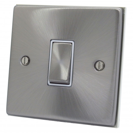 1 Gang 2 Way 10 Amp Light Switch Satin Chrome