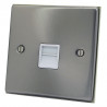 1 Gang Telephone Master Socket Satin Chrome