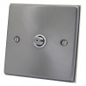 Isolated Satellite Single Socket Satin Chrome