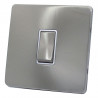 1 Gang 2 Way 10 Amp Light Switch Satin Chrome Screwless